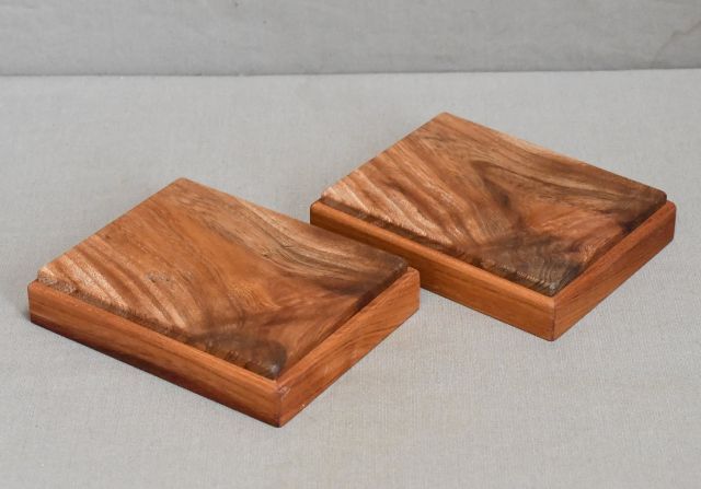 欅の小物台。花台・盆栽　１３０　２点_画像1