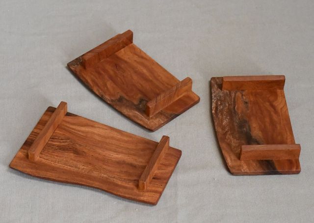 欅ミニ花台、小品盆栽台、新品　３点_画像7