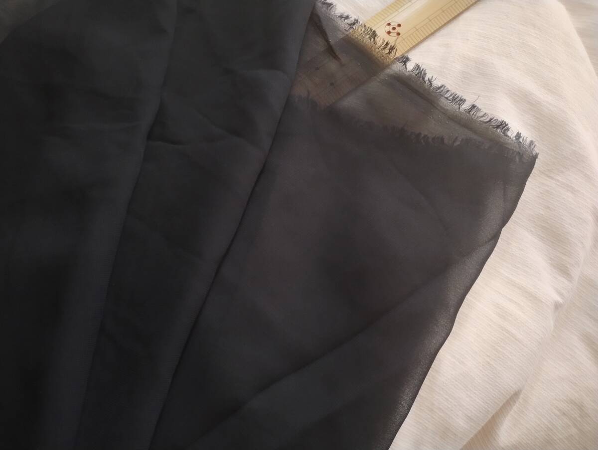 布地/シフォン/濃紺ネイビー/幅115cｍ×長さ3ｍ◆スカート/ワンピース/フォーマルにも_画像5