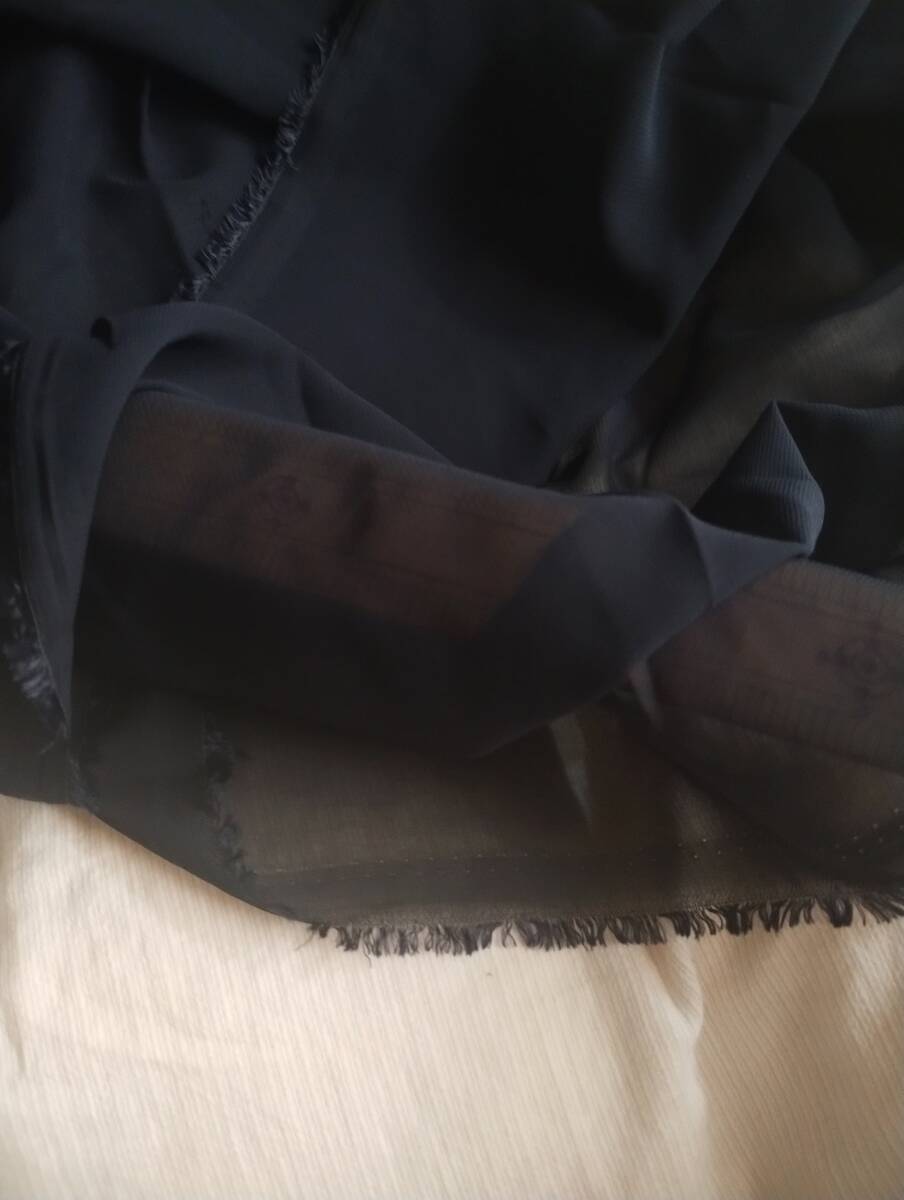 布地/シフォン/濃紺ネイビー/幅115cｍ×長さ3ｍ◆スカート/ワンピース/フォーマルにも_画像2