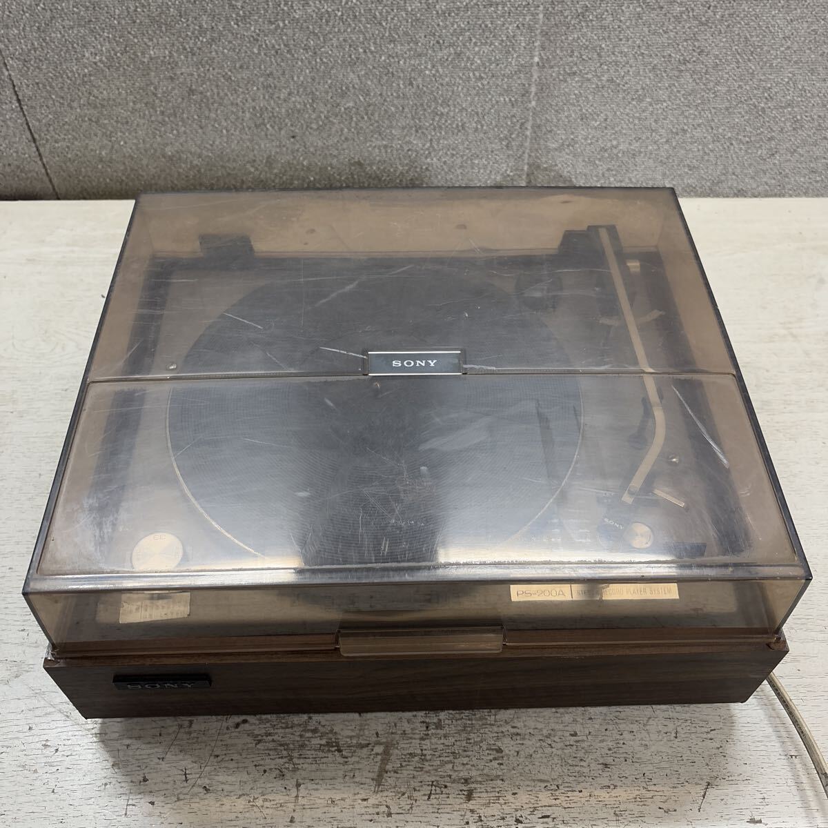 RD10-98 激安 SONY PS-200A STEREO RECORD PLAYER SYSTEM レコードプレーヤー 通電OK 中古現状品 ※3回再出品で処分_画像5