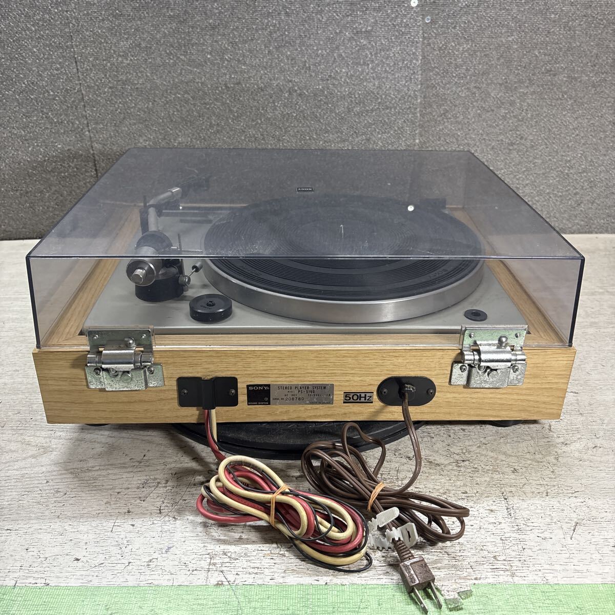 RD10-152 激安 SONY PS-5190 STEREO PLAYER SYSTEM レコードプレーヤー 通電NG 中古現状品 ※3回再出品で処分_画像7