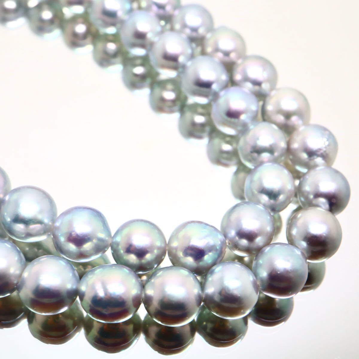 【TASAKI(田崎真珠)】約7.0mm珠■アコヤ本真珠ネックレス■N 約33.2g 約43.0cm pearl パール jewelry グレー系 ラウンド DE0/EA5 U634_画像1