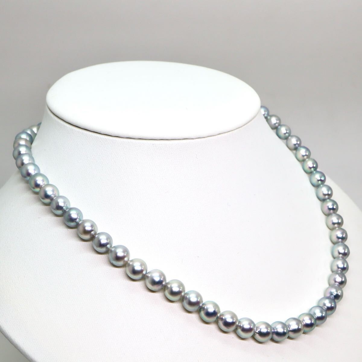 【TASAKI(田崎真珠)】約7.0mm珠■アコヤ本真珠ネックレス■N 約33.2g 約43.0cm pearl パール jewelry グレー系 ラウンド DE0/EA5 U634_画像3