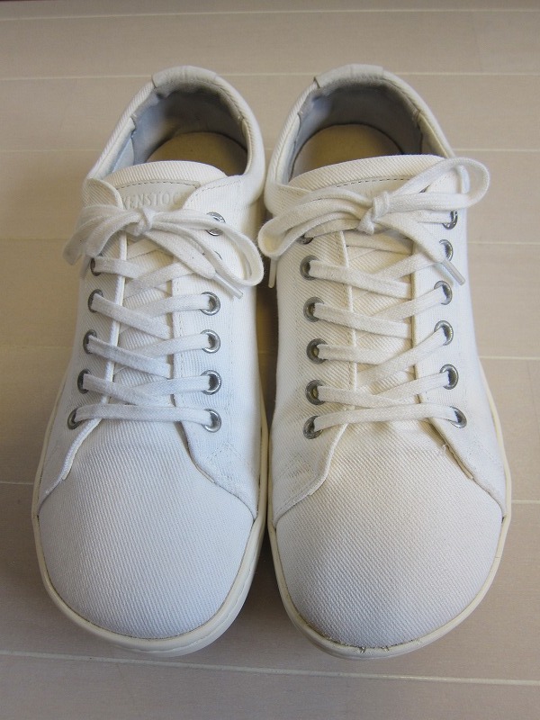 BIRKENSTOCK ビルケンシュトック ホワイト コットン スニーカー 42_画像6