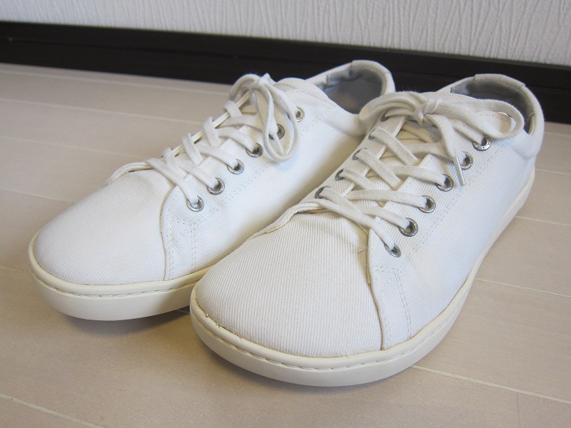 BIRKENSTOCK ビルケンシュトック ホワイト コットン スニーカー 42_画像1