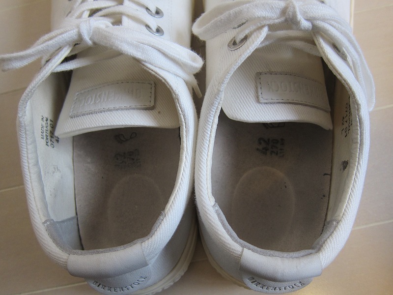 BIRKENSTOCK ビルケンシュトック ホワイト コットン スニーカー 42_画像8