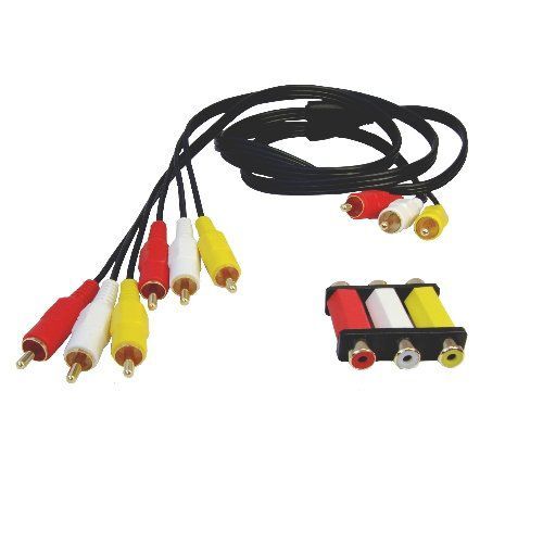 RCA分配ケーブル 2分配ビデオケーブル 2m＋延長プラグセット C-063(FVC131+AC333)_画像1