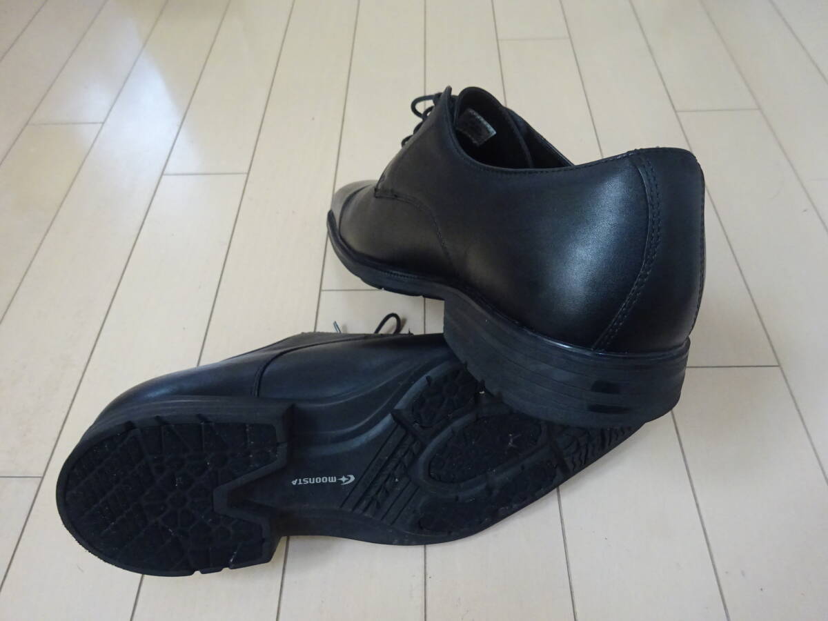 moonstar ムーンスター バランスワークス★防滑 スクエアトゥ ストレートチップ 外羽根 本革ビジネスシューズ 美品 26cmEEE 黒_画像7