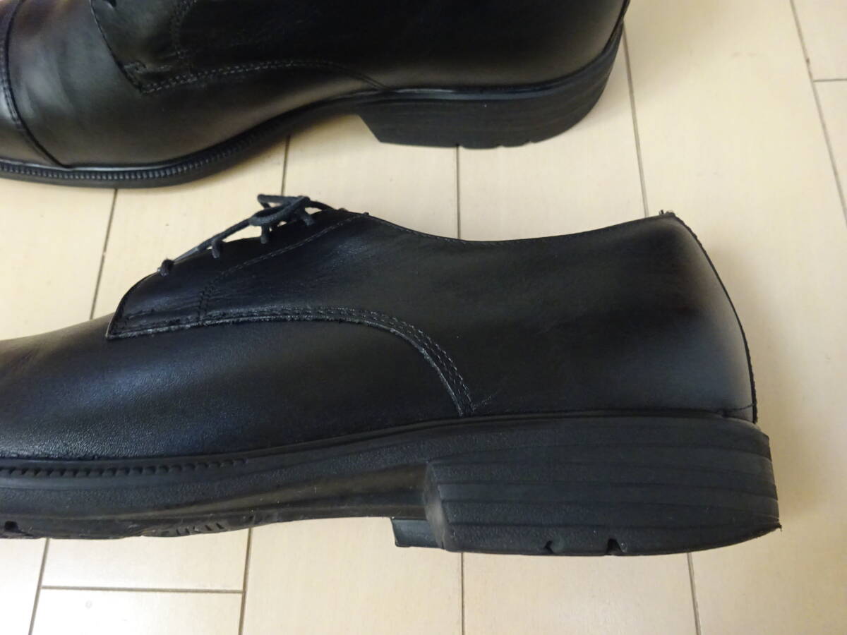 moonstar ムーンスター バランスワークス★防滑 スクエアトゥ ストレートチップ 外羽根 本革ビジネスシューズ 美品 26cmEEE 黒_画像6