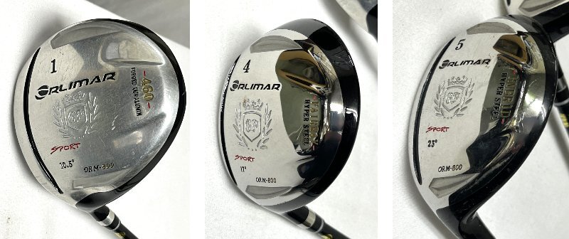 ▽オリマー　ORLIMAR　ORM-800　メンズ　ゴルフクラブ　左利き用　1W・4W・U5・PT　4本セット　中古▽010044_画像2