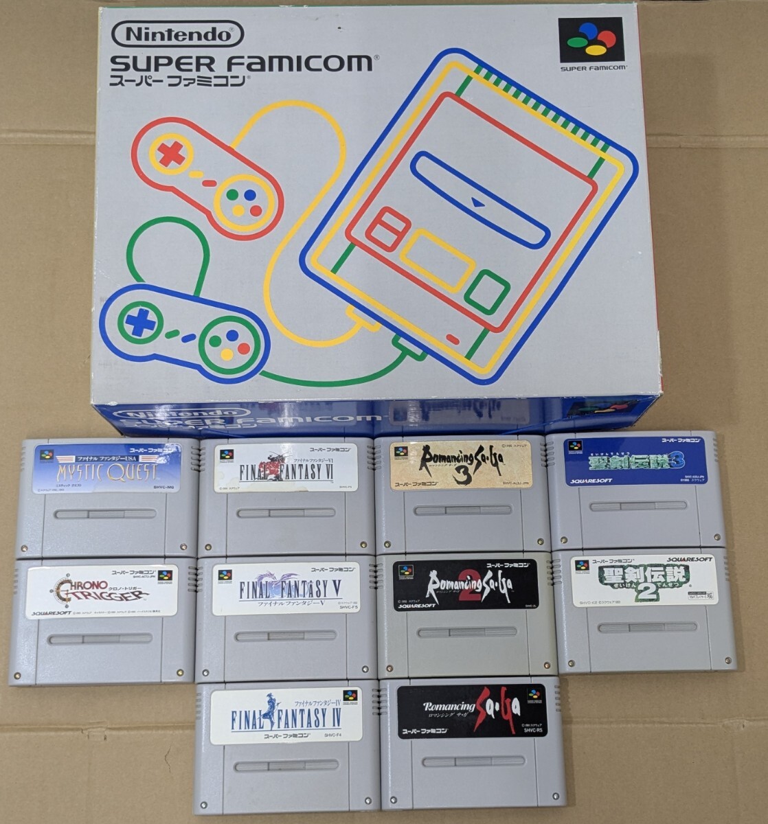 任天堂 スーパーファミコン ソフト 10本セット SVHC-001 ロマンシングサガ ファイナルファンタジー クロノトリガー 聖剣伝説 FF USA　SFC_画像1