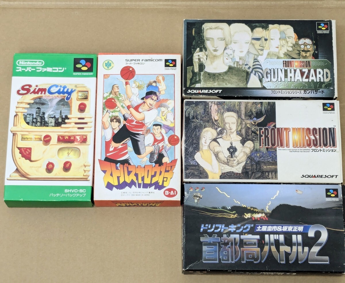 任天堂 スーパーファミコン ソフト フロントミッション 魂斗羅 SimCity SDガンダム ドラゴンボール ストバスヤロウ将 SFC スーファミ_画像3