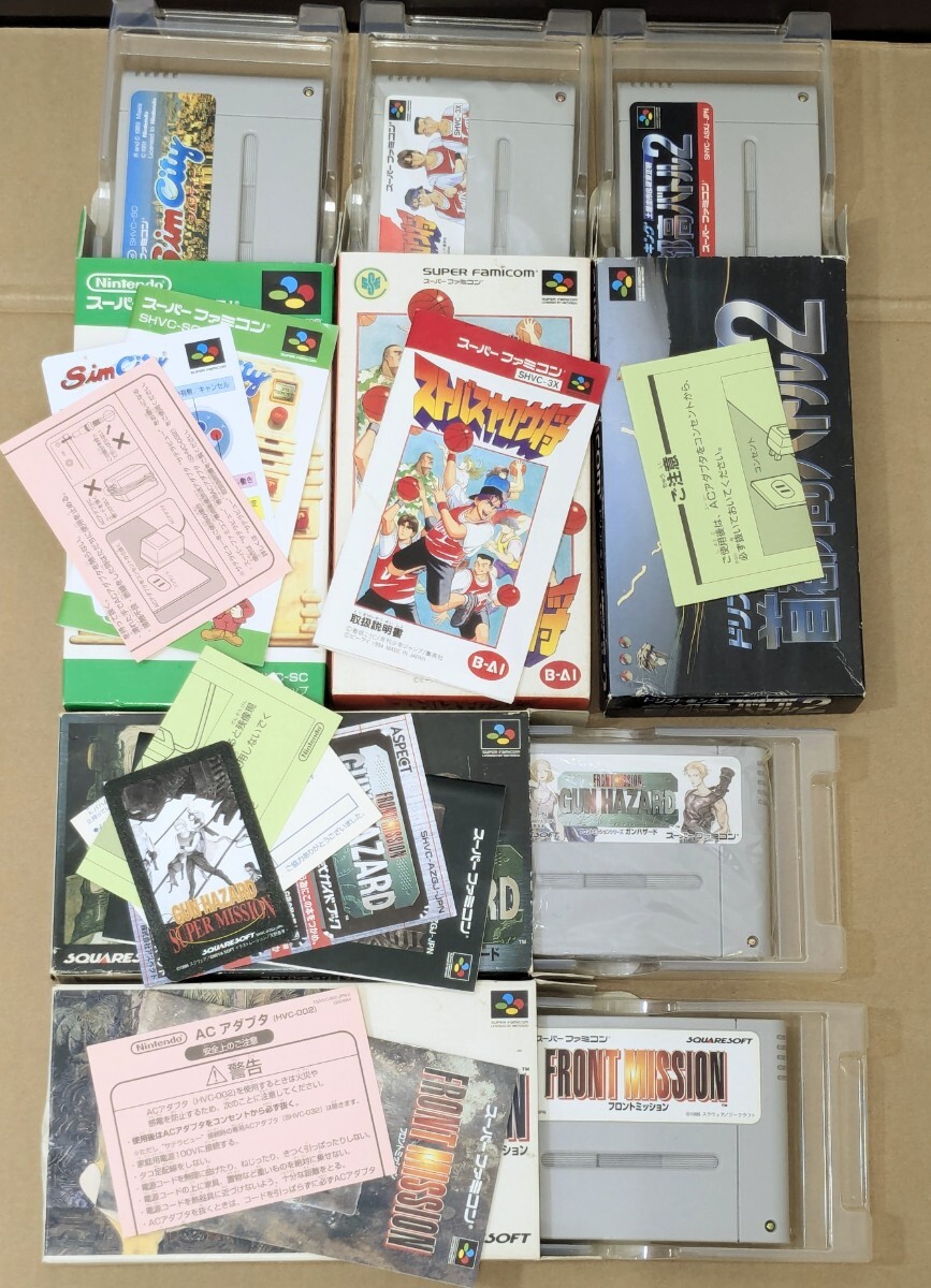 任天堂 スーパーファミコン ソフト フロントミッション 魂斗羅 SimCity SDガンダム ドラゴンボール ストバスヤロウ将 SFC スーファミ_画像4