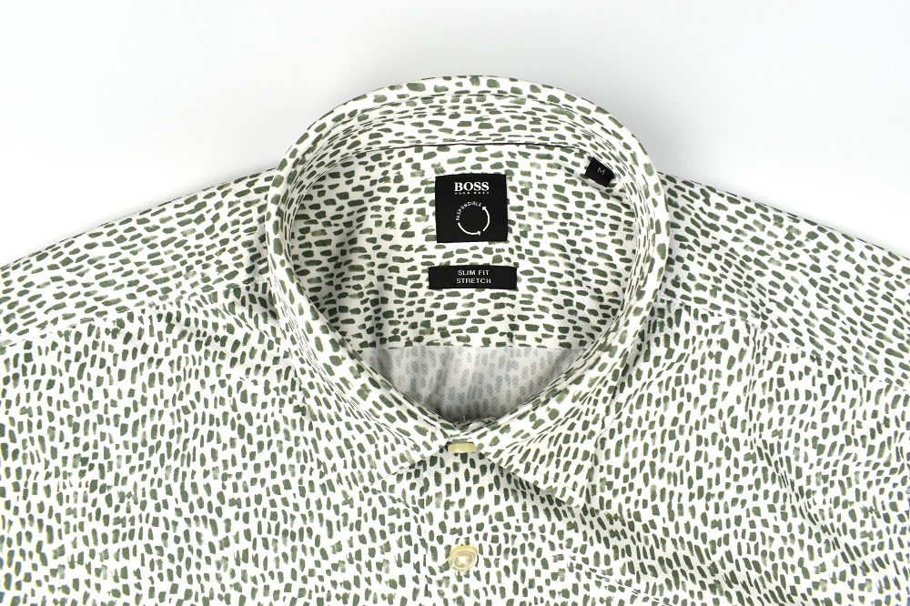 【5.5万・新品】XXL【ヒューゴ・ボス】しっとり肌触り　スリムフィットストレッチ シャツ　　　1円~_画像4