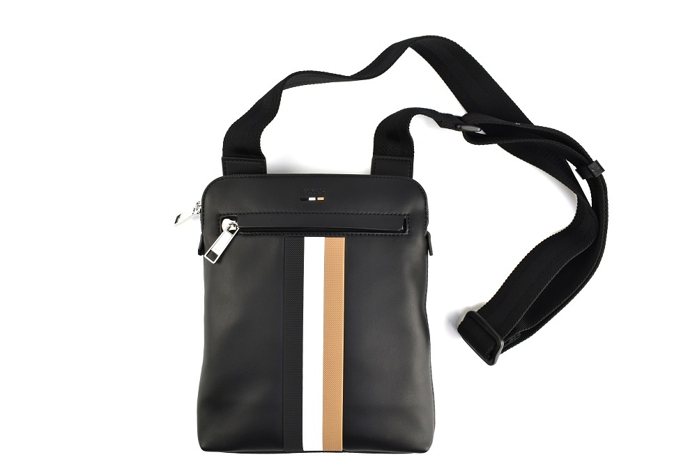 【7万・新品】ユニセックス【ヒューゴ・ボス】シグネチャーストライプ ショルダーバッグ   1円~_画像2