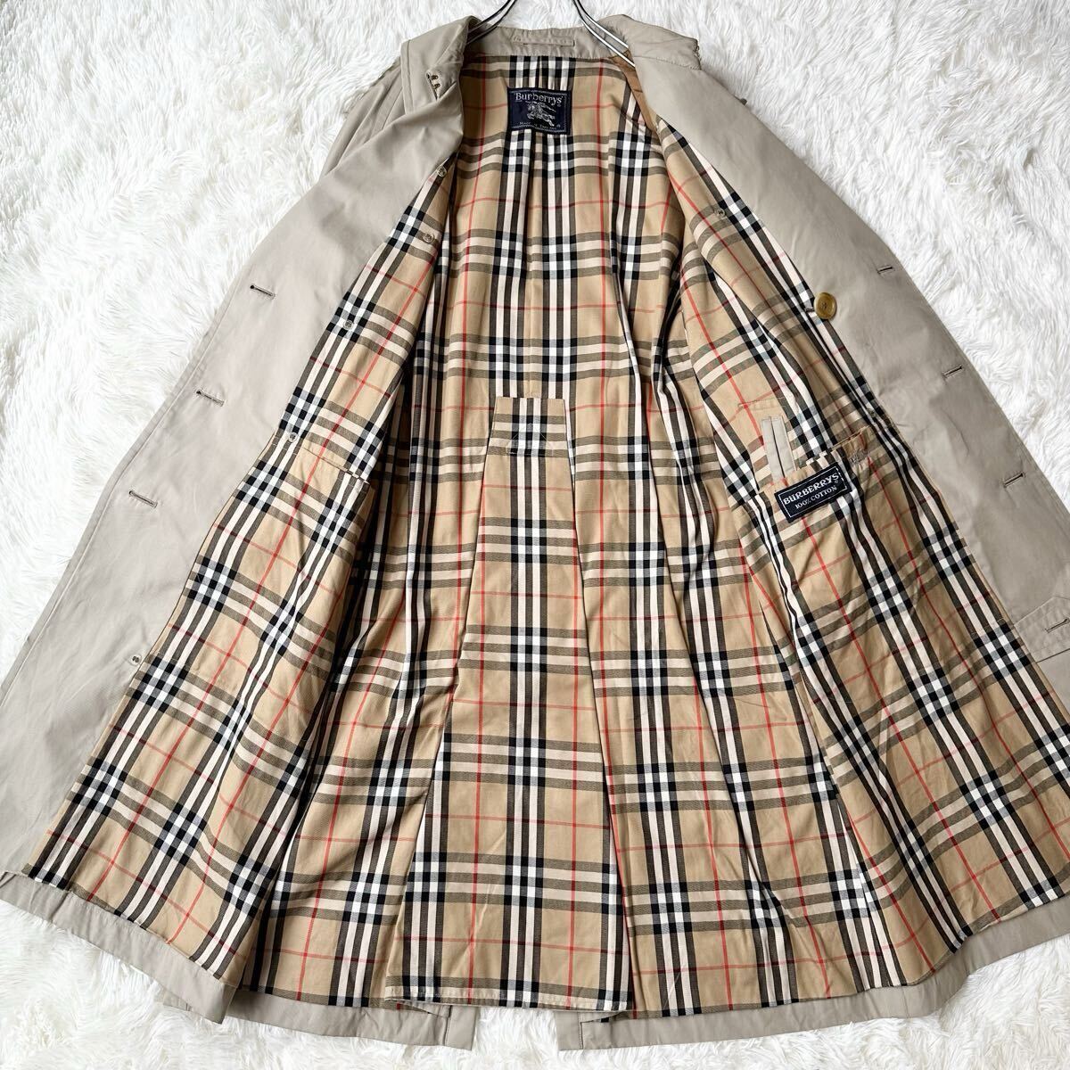 1円〜 Burberrys バーバリーズ トレンチコート 英国製 ヴィンテージ ノバチェック ベージュ バーバリー ベルト ロングコート メンズ 42 L_画像7