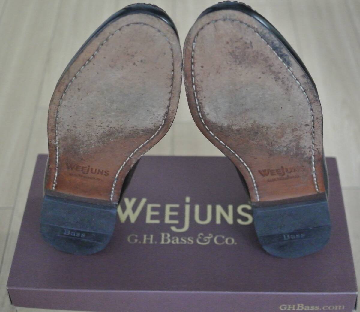 G.H.BASS ジーエイチバス Penny Loafer (LOGAN) ペニーローファー(ローガン)革靴 ブラック サイズ:US9.0/27.0cm Dワイズ 中古_画像7