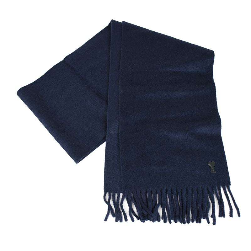 AMI PARIS ALEXANDRE MATTIUSSI アミ パリス クラシックマフラー USF421 AW0059 BLEU MARINE 新品 並行輸入品 イタリア正規品 爆買_画像2