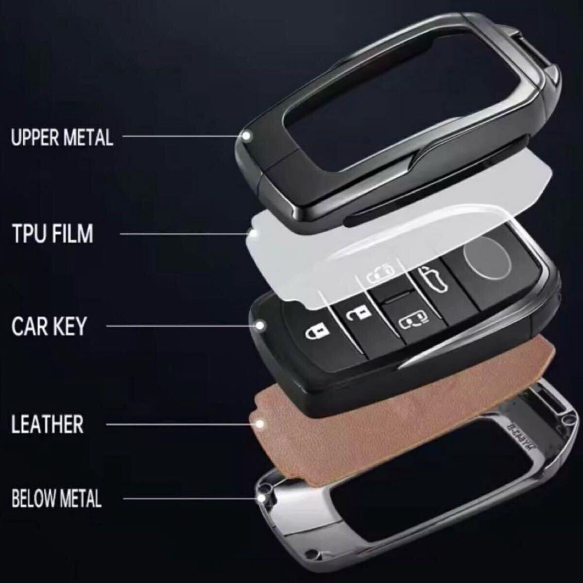 ホンダ キーケース ブラウン キーカバー キーホルダー 新型ヴェゼル RV系 ステップワゴン スパーダ シビック ZR-V N-BOX フリード_画像4