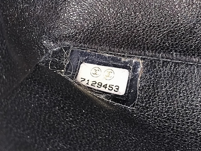 CHANEL チョコバー ショルダーバッグ レザー ブラック_画像10