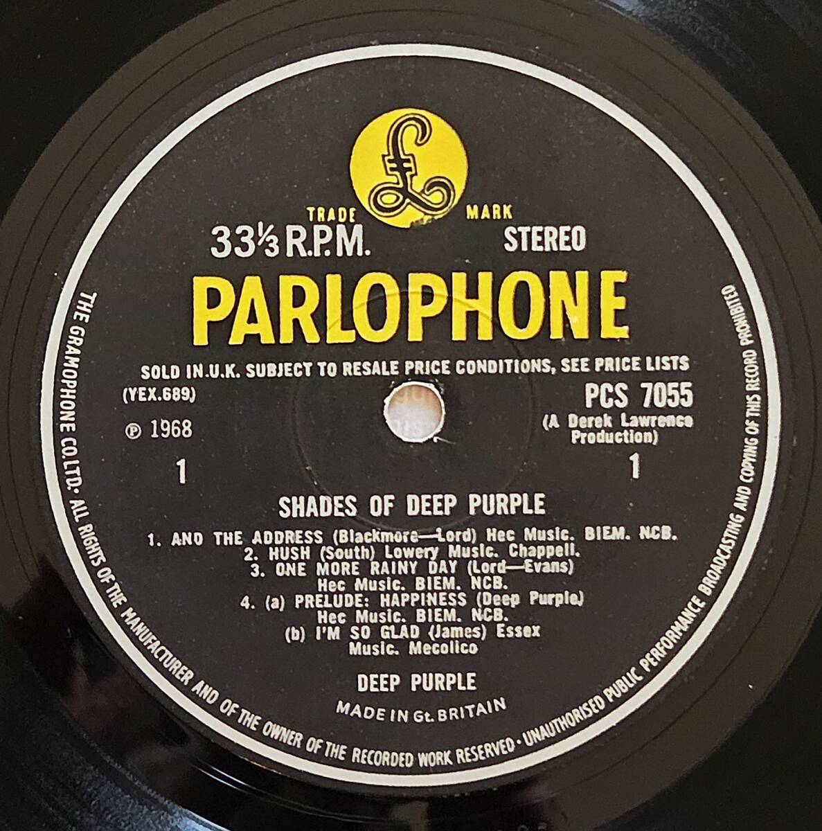 良盤! UK ORIG STEREO!★ DEEP PURPLE ~ SHADE OF DEEP PURPLE ★_画像3