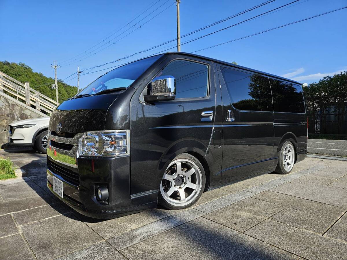 ３型・ハイエース・レジアスエース・軽油・４型顔面・４．５インチダウン・玄武部品多数・過走行ですがメンテナンス多数・検査受けたて_1
