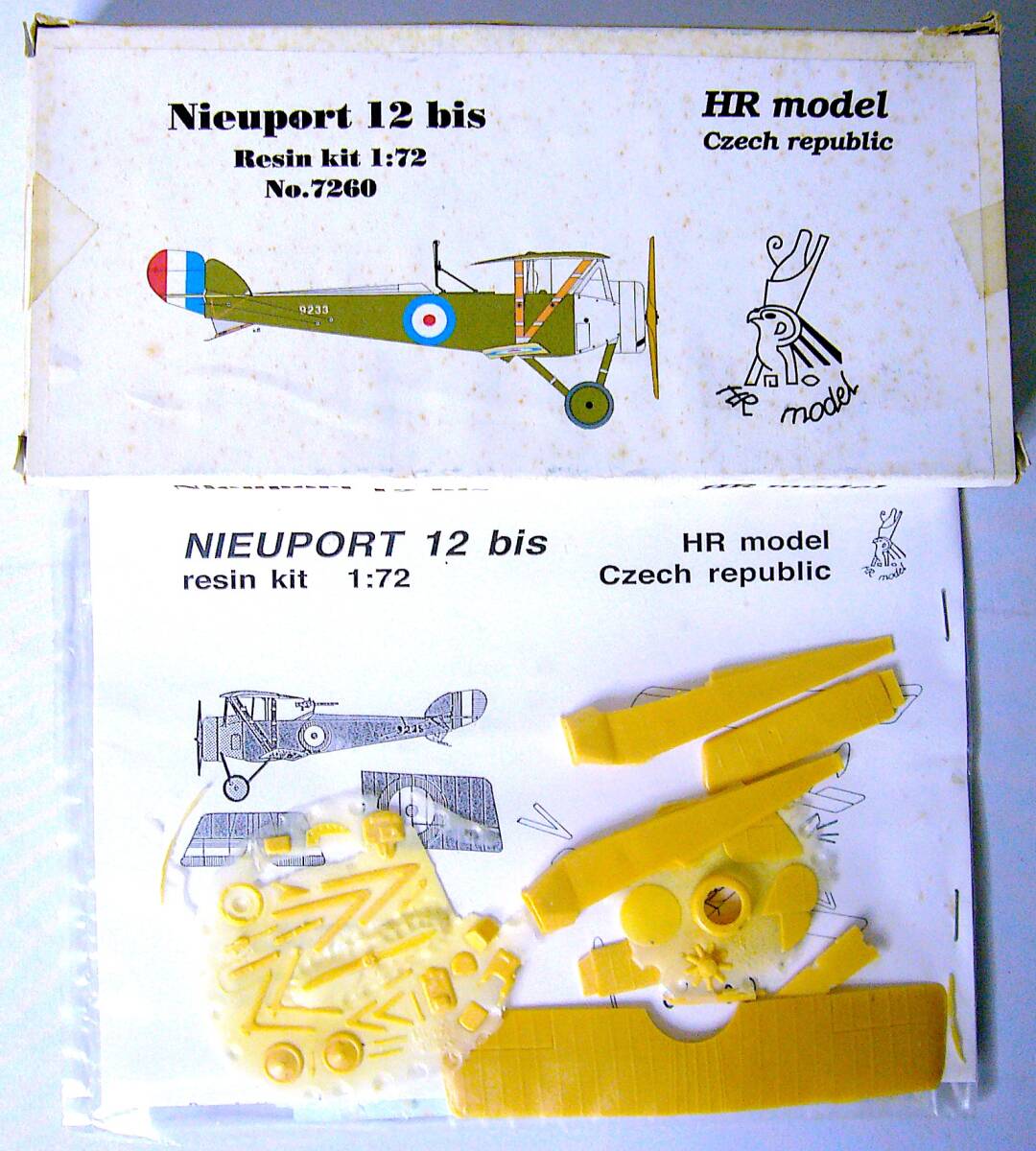 HRモデル 1/72 ニューポール 10 / ニューポール 12 bis / ブリストル ブルドッグ Mk IV A レジンキット プラモデル 3個まとめ売り 未組立_画像5
