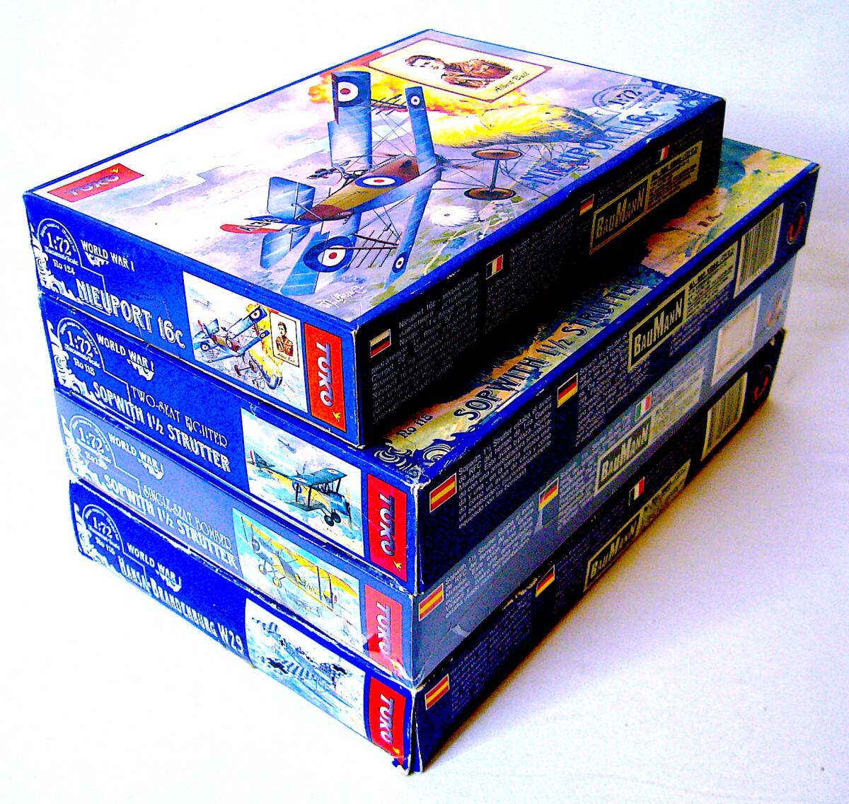 TOKO 1/72 WW I ニューポール 16c / ソッピース 1 1/2 ストラッター / ハンザ・ブランデンブルグ W29 プラモデル 4個まとめ売り 未組立_画像10