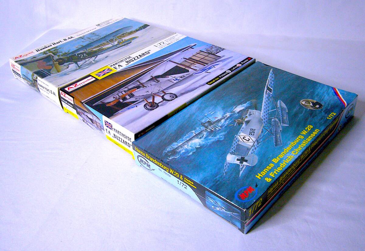AZモデル/MPM 1/72 ホーカー ハート B4A /マーチンサイド F4 / ハンザ・ブランデンブルグ W29 プラモデル 3個まとめ売り 未使用 未組立_画像8