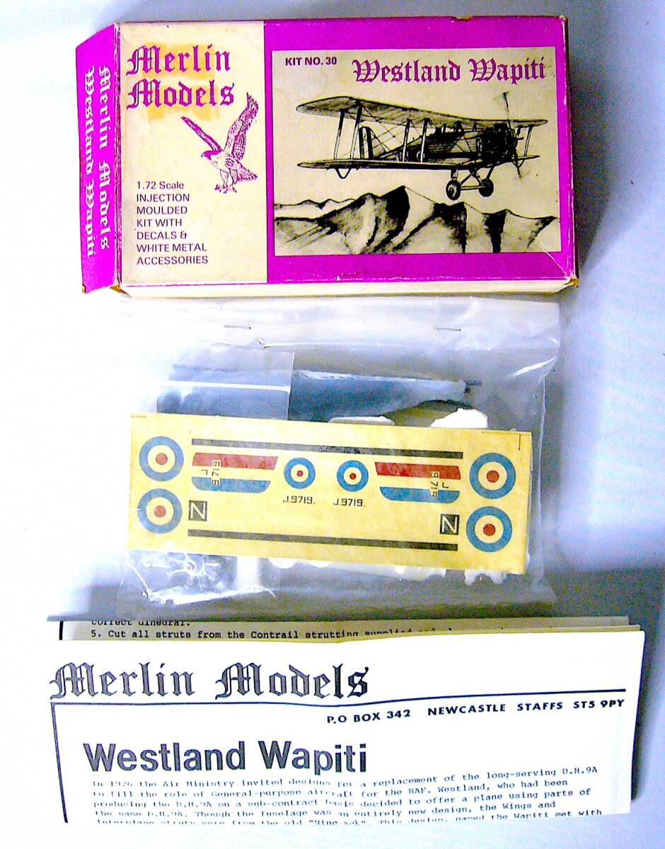 マーリンモデルズ/オメガモデルズ 1/72 ウェストランド ワピチ / スリン K プラモデル/レジンキャストキット 2個まとめ売り 未組立 稀少_画像2
