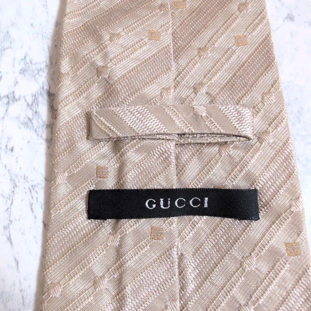 【極美品】GUCCI グッチ ネクタイ G ロゴ 総柄_画像4