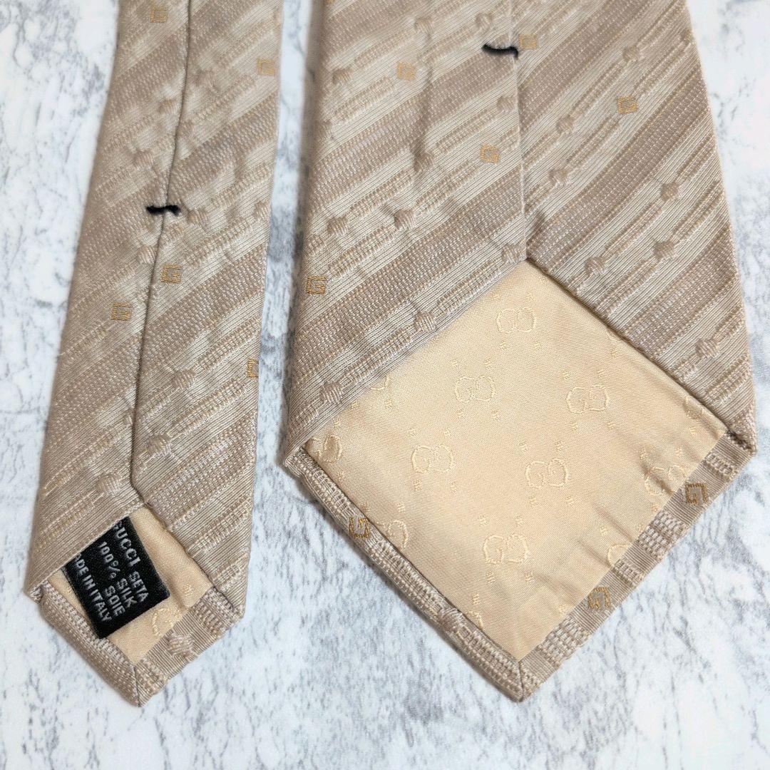 【極美品】GUCCI グッチ ネクタイ G ロゴ 総柄_画像5