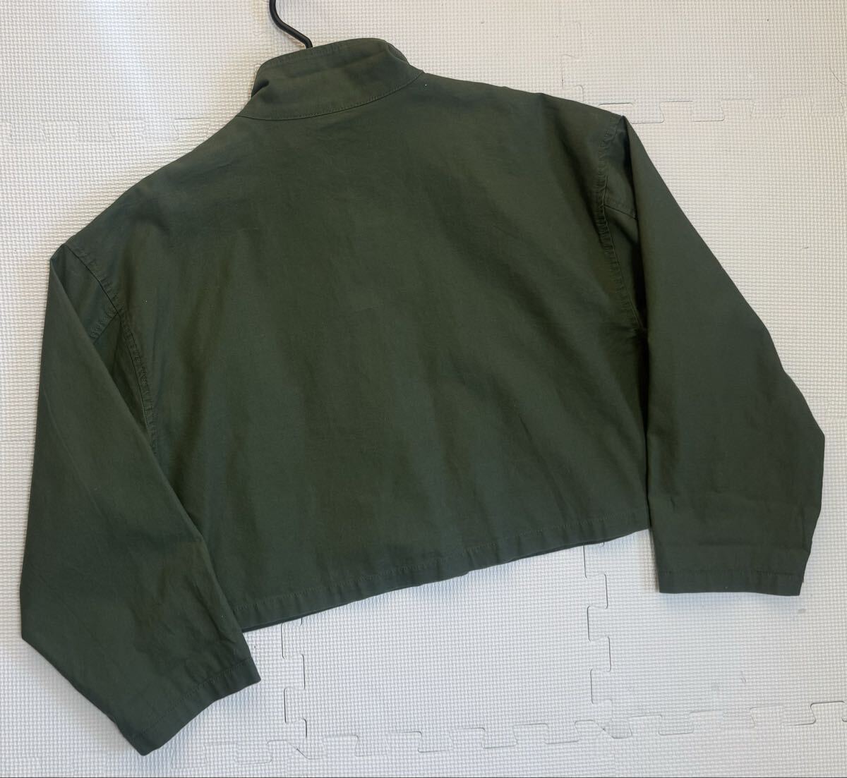 ZARA ザラ　ジップジャケット　オリーブ色　レディースM 【YLF-329】_画像2