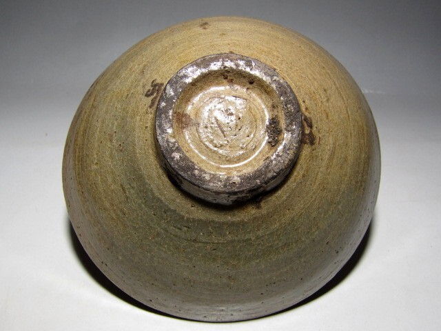 時代 高麗青磁茶碗 「湖月」 表千家七代 如心斎花押 ※口にカケ有り　　m999_画像6