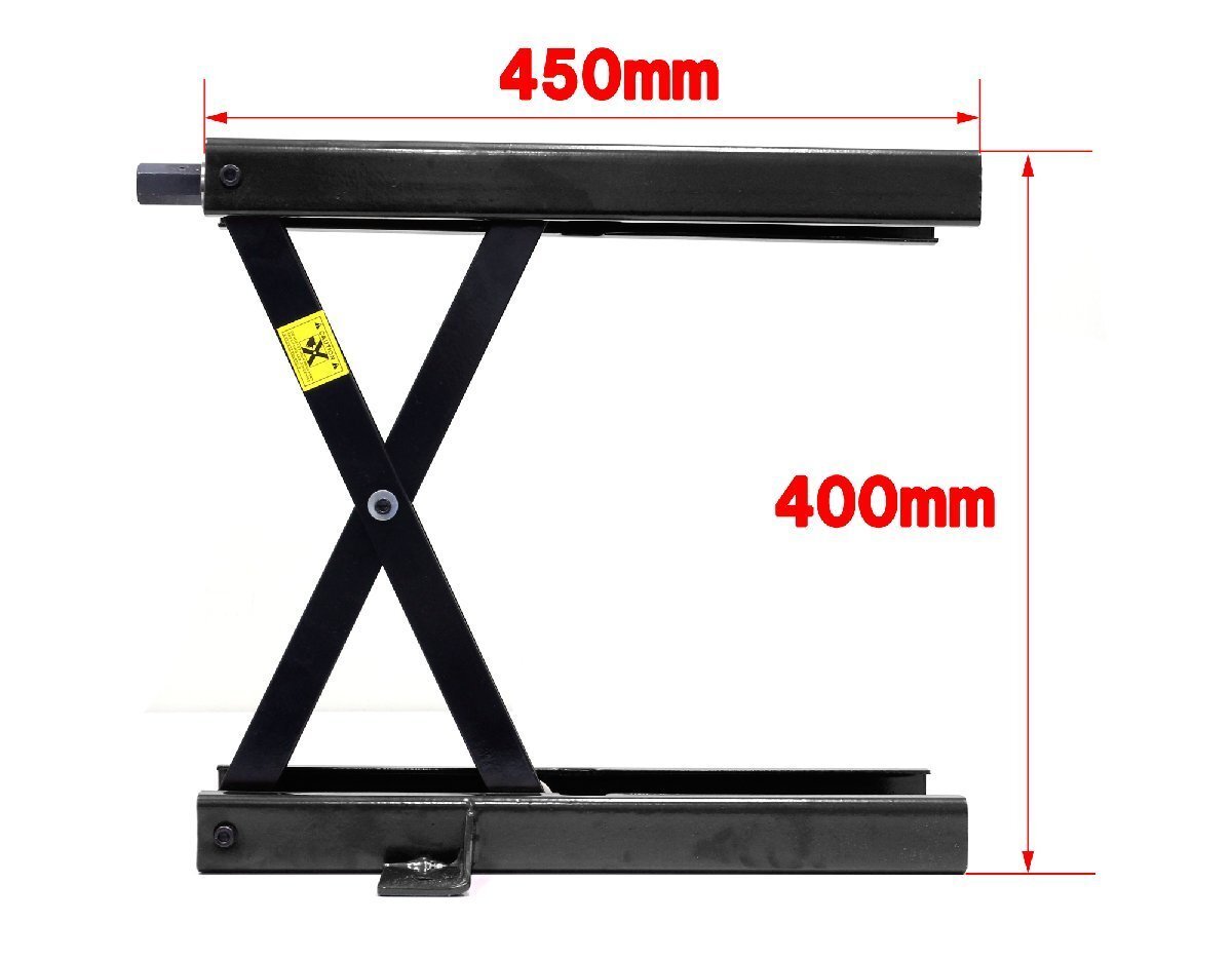 【１台限定セール】ロングアダプター付 モーターサイクルジャッキ 専用ハンドル付 バイクジャッキ バイクスタンド 耐荷重500kg TD7014-1B_画像3
