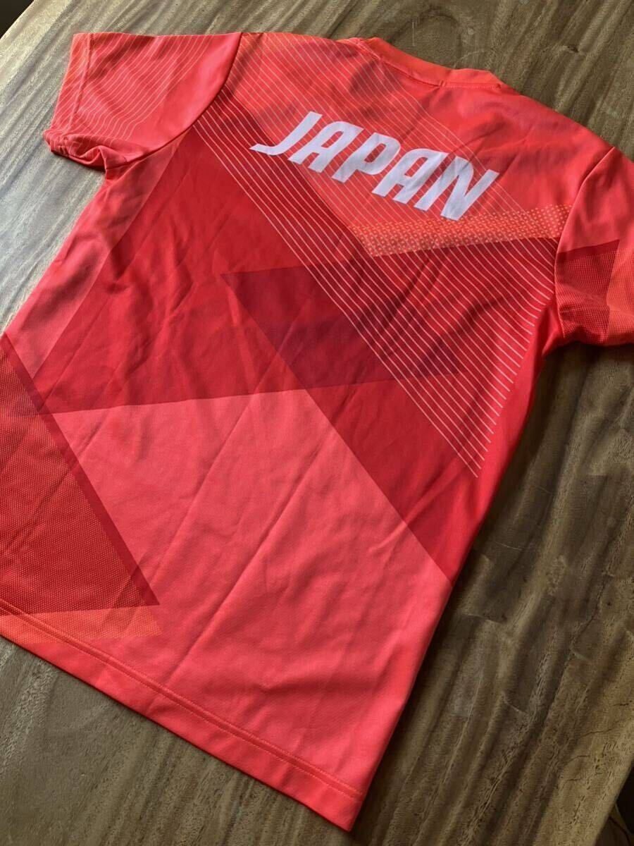 値下げ！ 【美品】アシックス オリンピック日本代表 半袖 Tシャツ Mサイズ asics JAPAN 東京五輪 世界陸上_画像3