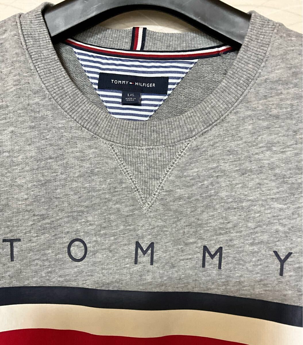 TOMMYHILFIGER トレーナー グレー 長袖　Lサイズ　　_画像4