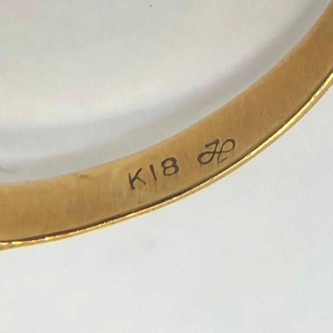 K18 デザイン リング 約2.1ｇ 約21号 750 18金 18Ｋ 指輪 貴金属 刻印 レディース イエローゴールド ジュエリー アクセサリー アクセ_画像6