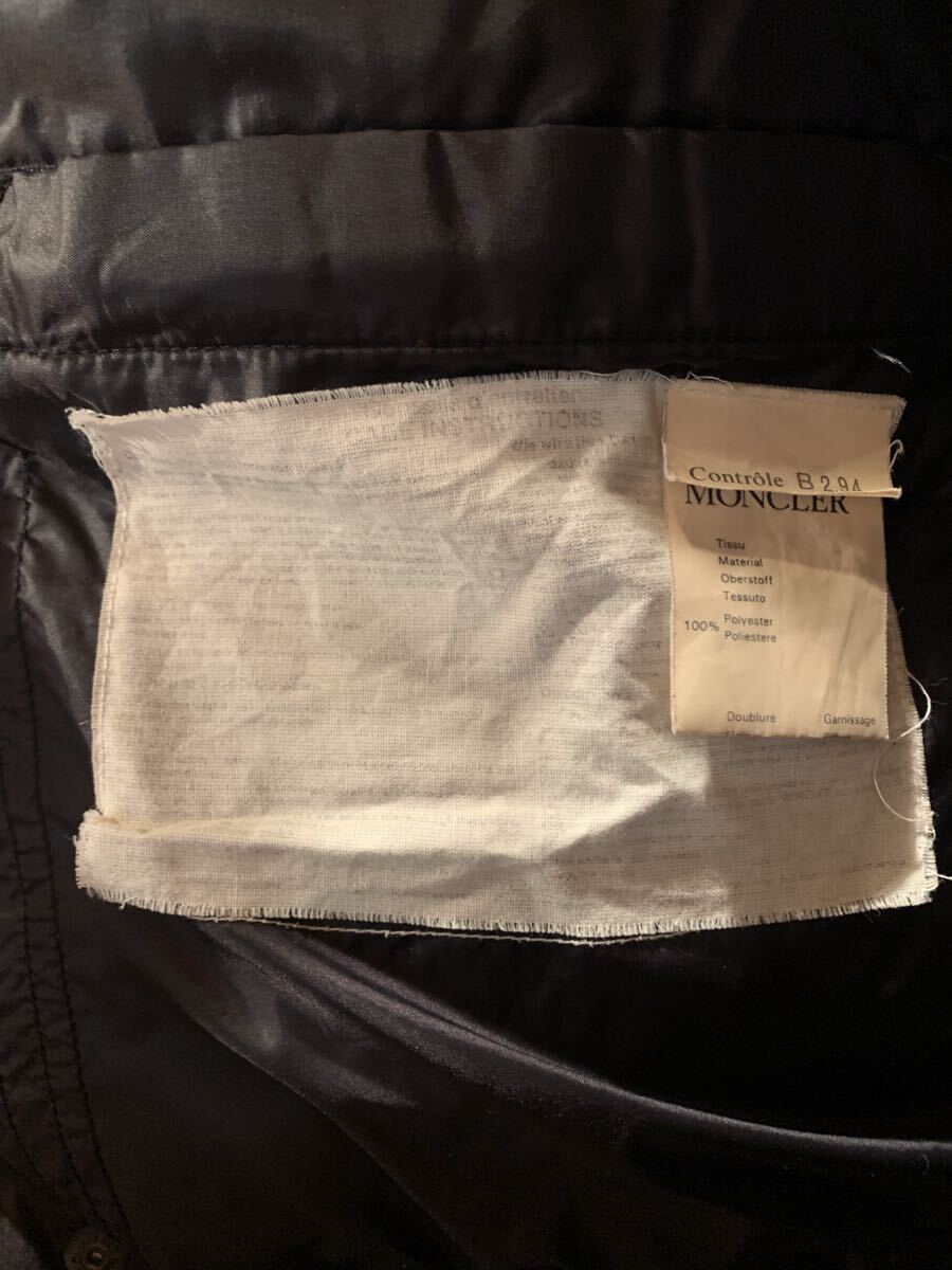 モンクレール ダウンジャケット PARIS 黒 サイズ3 90年代 ビンテージ フランス製_画像4