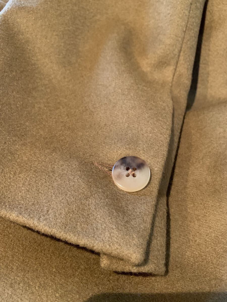 DE BONNE FACTURE チェスターコート ウール100% キャメル色 サイズ46 フランス製_画像3