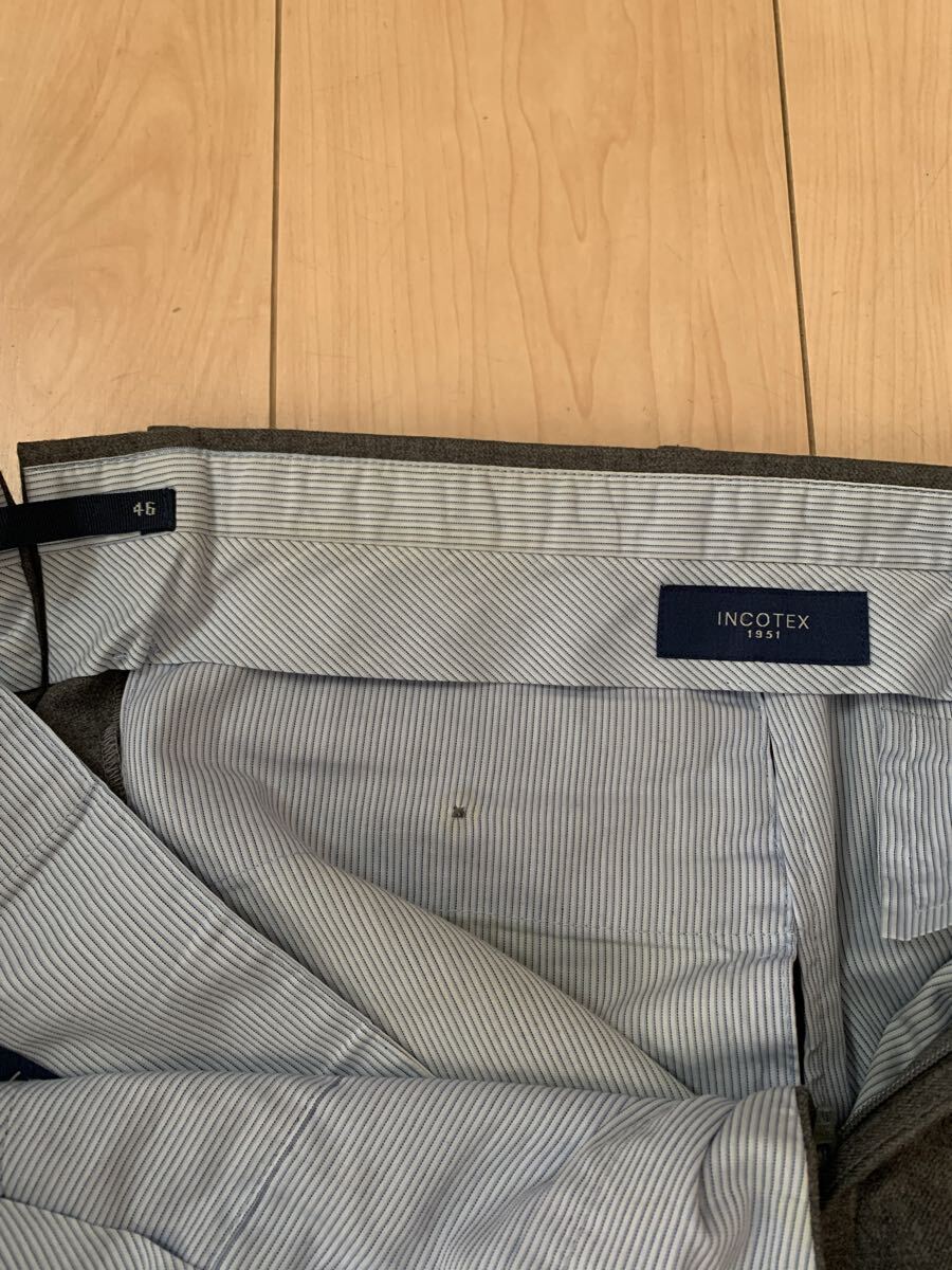 インコテックス　ウールスラックス グレー サイズ46 スーパー100‘s_画像3