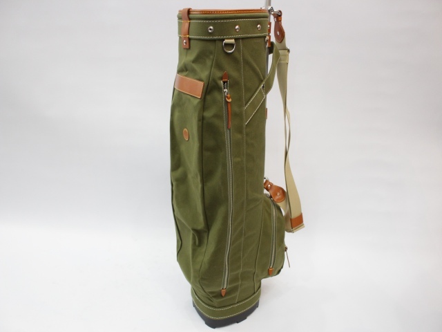 木の庄帆布 キャディバッグ グリーン 中古 超美品! 3983_画像2