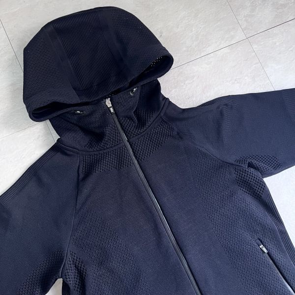 【新品・正規品】「 P G G 」 by PEARLY GATES パーリーゲイツ ／メンズ ニットジップアップパーカー　NV《サイズ6》_画像4