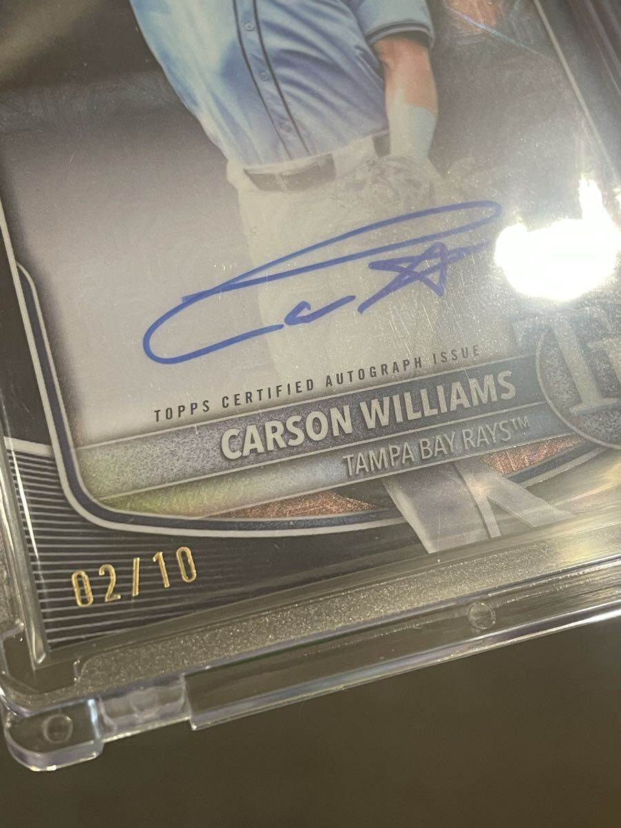 /10 Carson Williams 直筆サインカード 2025 Topps Bowman Chrome Mega Mojo_画像2