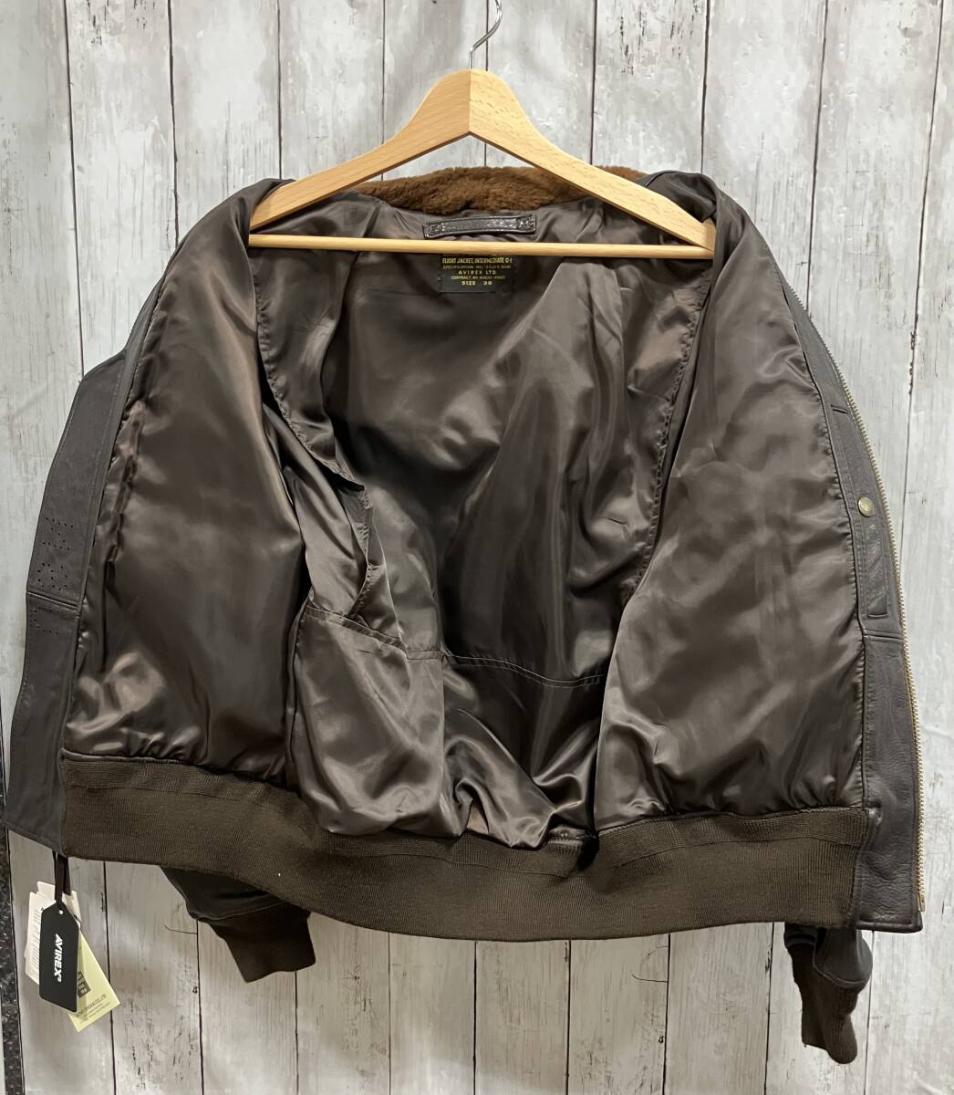 AVIREX/その他フライトジャケット/TOP GUN/GOAT SKIN 山羊革/6101063/BROWN/アヴィレックス/サイズ38_画像3