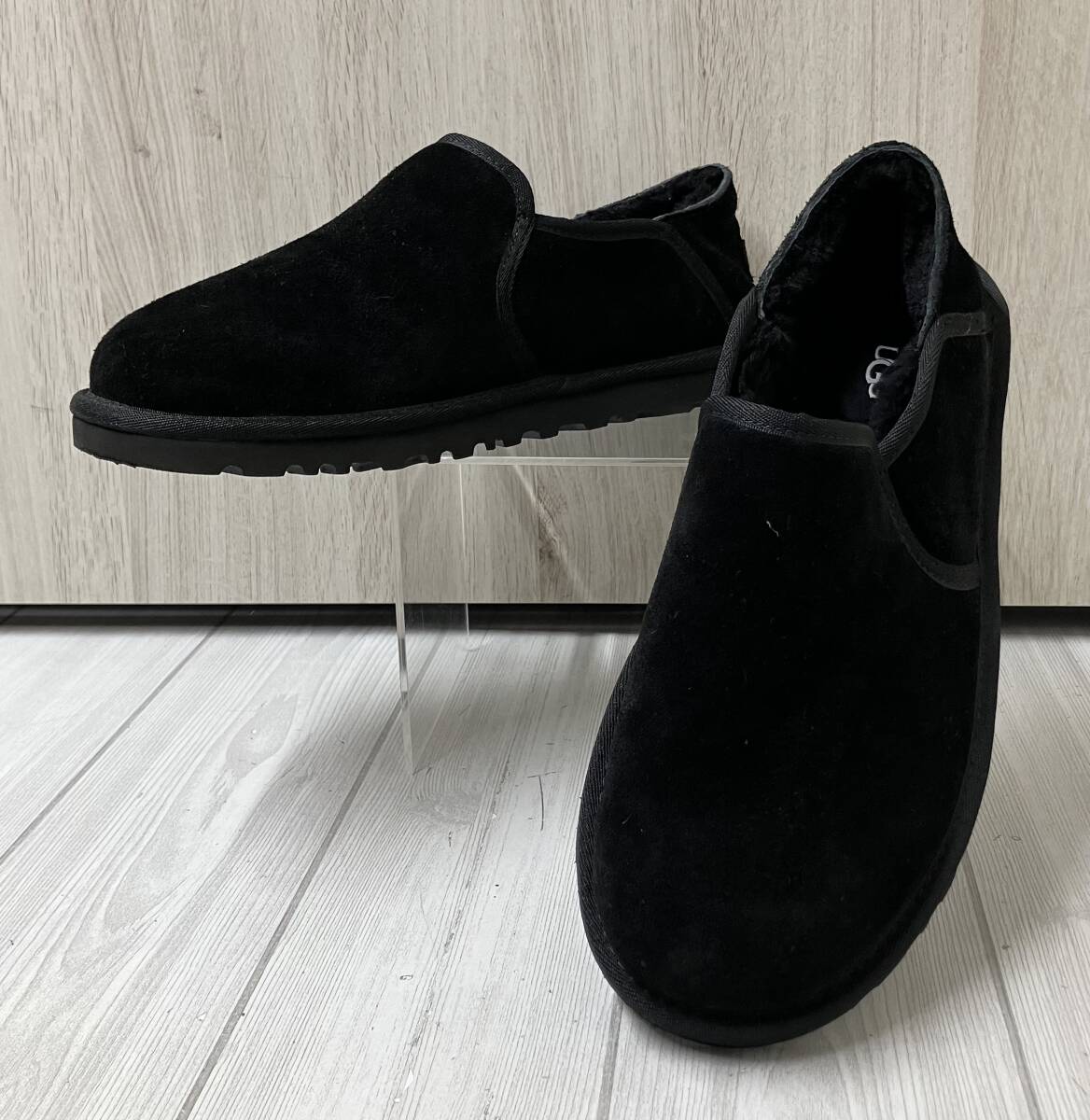 UGG アグ 3010 KENTON ケントン スリッポン ムートン シューズ 27cm ブラック_画像1
