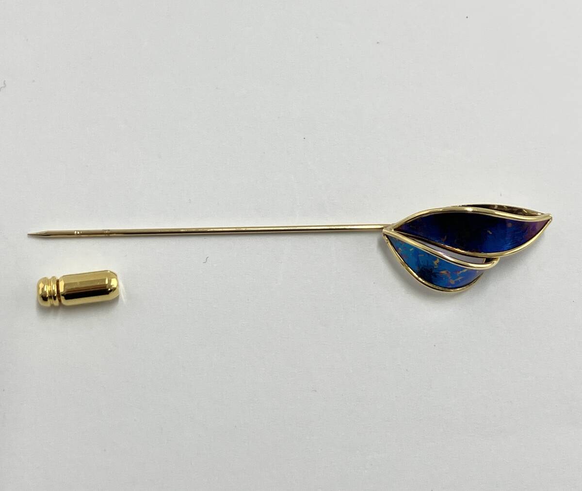 K18 スティックピン ピンブローチ 1.3g イエローゴールド18金_画像4