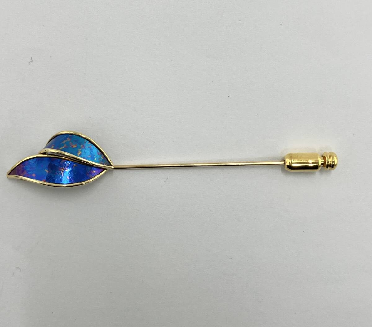 K18 スティックピン ピンブローチ 1.3g イエローゴールド18金_画像1