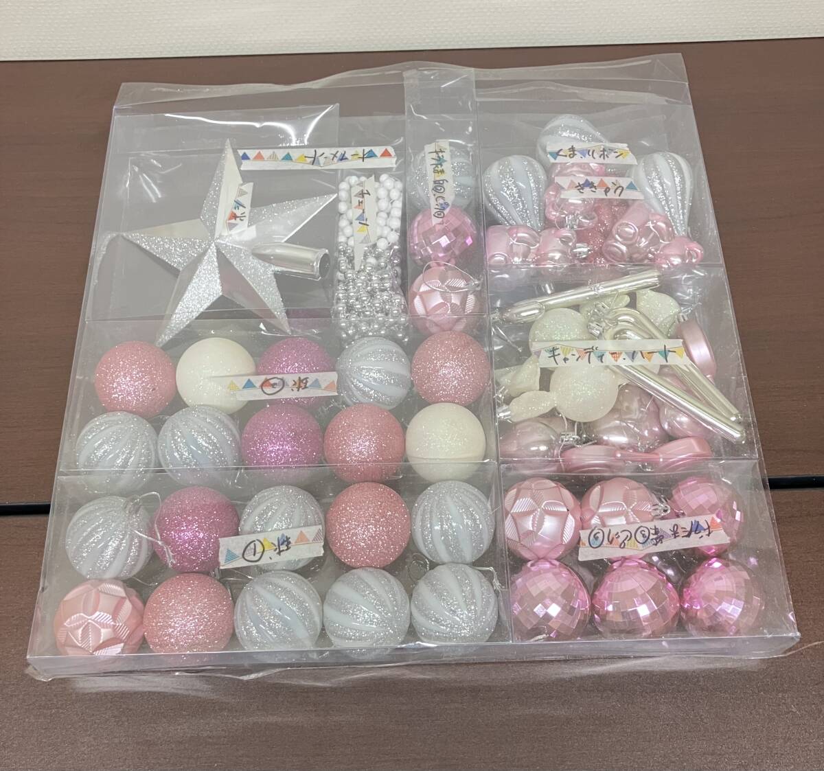 [箱付] Francfranc クリスマスツリー スターターセット 150cm ピンク オーナメント LEDライト付 組立 Xmas 北欧 店舗受取可_画像4